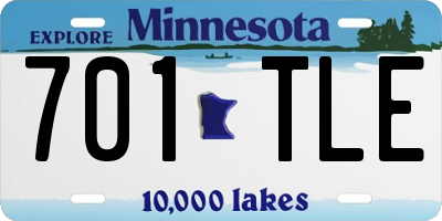 MN license plate 701TLE