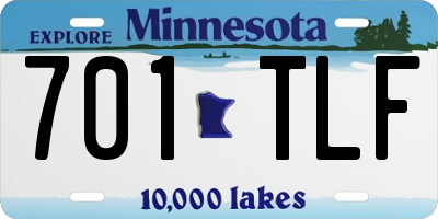 MN license plate 701TLF