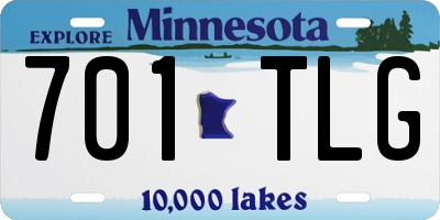MN license plate 701TLG