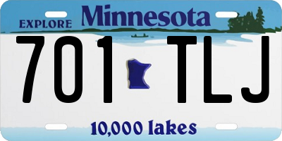 MN license plate 701TLJ