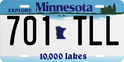 MN license plate 701TLL