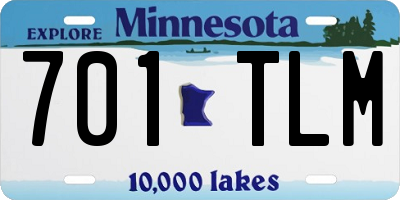 MN license plate 701TLM