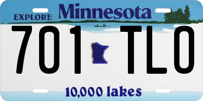 MN license plate 701TLO