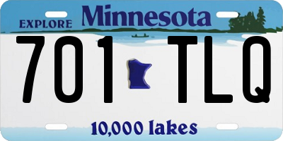 MN license plate 701TLQ