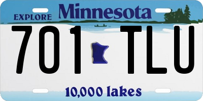 MN license plate 701TLU