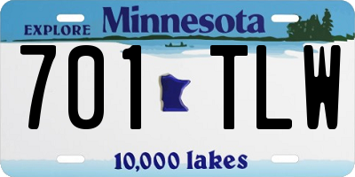 MN license plate 701TLW