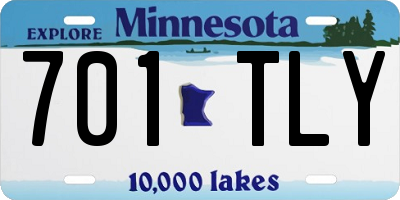 MN license plate 701TLY