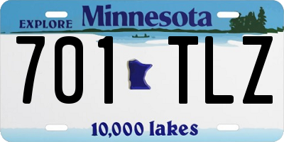 MN license plate 701TLZ