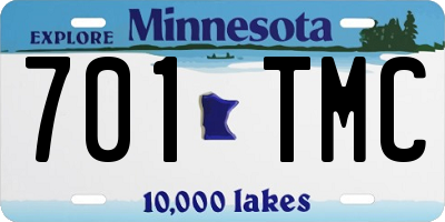 MN license plate 701TMC