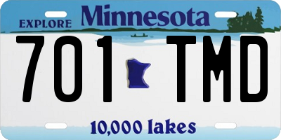 MN license plate 701TMD