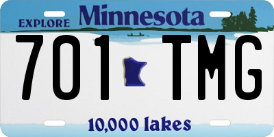 MN license plate 701TMG