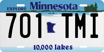 MN license plate 701TMI