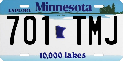 MN license plate 701TMJ