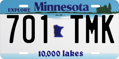 MN license plate 701TMK