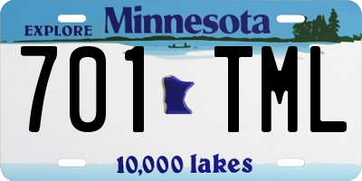 MN license plate 701TML