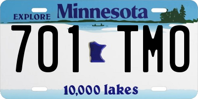 MN license plate 701TMO
