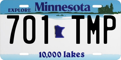 MN license plate 701TMP