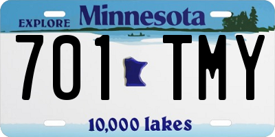 MN license plate 701TMY