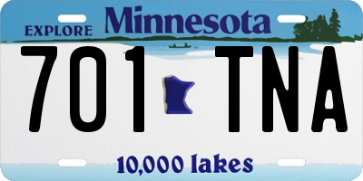 MN license plate 701TNA