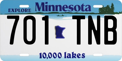 MN license plate 701TNB