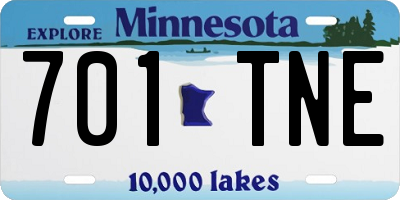 MN license plate 701TNE