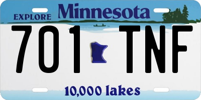 MN license plate 701TNF