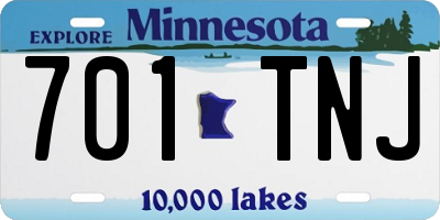 MN license plate 701TNJ