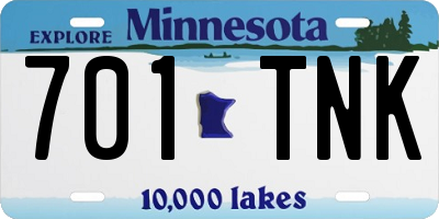 MN license plate 701TNK