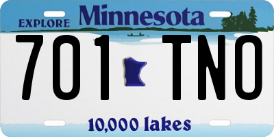 MN license plate 701TNO