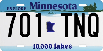 MN license plate 701TNQ