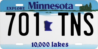 MN license plate 701TNS