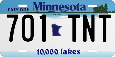 MN license plate 701TNT