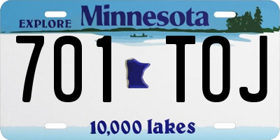 MN license plate 701TOJ