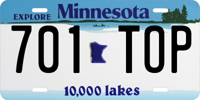 MN license plate 701TOP