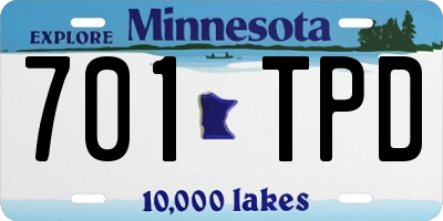 MN license plate 701TPD