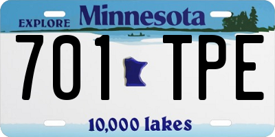MN license plate 701TPE