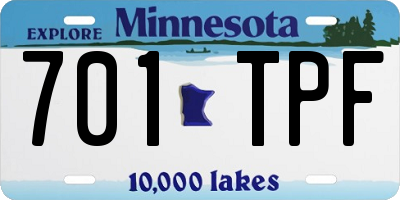 MN license plate 701TPF