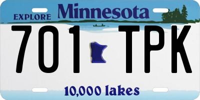MN license plate 701TPK
