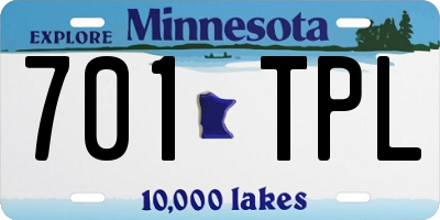 MN license plate 701TPL