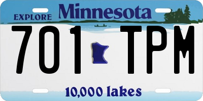 MN license plate 701TPM