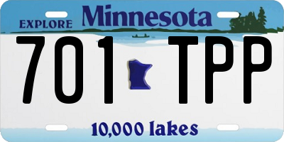 MN license plate 701TPP