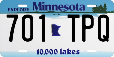 MN license plate 701TPQ