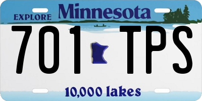 MN license plate 701TPS