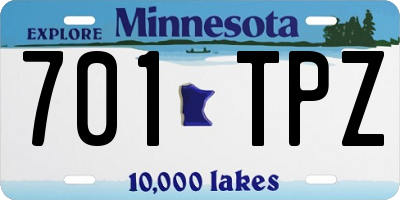 MN license plate 701TPZ