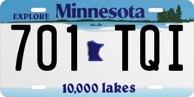 MN license plate 701TQI