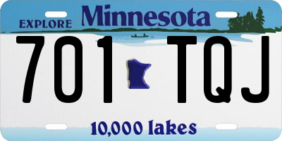 MN license plate 701TQJ