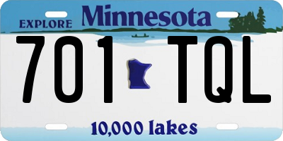 MN license plate 701TQL