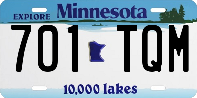 MN license plate 701TQM