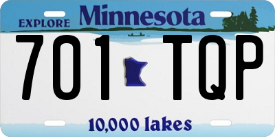 MN license plate 701TQP