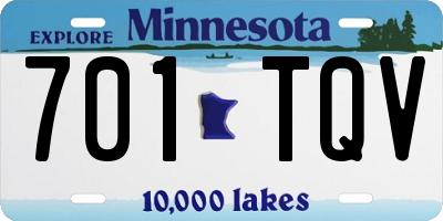 MN license plate 701TQV